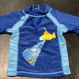Kids Blue Submarine Swim Shirt